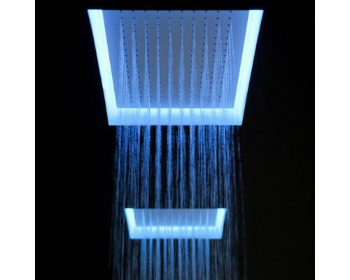 Antonio Lupi Душевая система Meteo XXL 100x75x11 см, с подсветкой LED, цвет: полированная сталь. METEOXXL_BAL