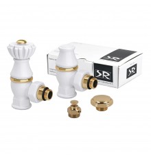 Комплект SR Rubinetterie серияLiberty1/2” x 3/4” угловой, цвет белый RAL9010 0320-2000V00A