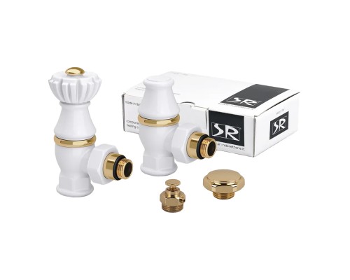 Комплект SR Rubinetterie серияLiberty1/2” x 3/4” угловой, цвет белый RAL9010 0320-2000V00A