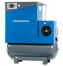 Компрессор винтовой, 11кВт, ресивер 500л, 10Бар, 1450л/мин, осушитель NORDBERG NCA15RD