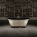 DevonDevon Aurora 30 Ванна отдельностоящая, 171x87xh70,5cм, материал: white teс, алюминиевый лист с платиновой отделкой+ смеситель Morris30 с ножками, цвет: Portoro/черный глянцевая. 1NAAURORA30°NERAPLPO+смеситель+ноги+сифон