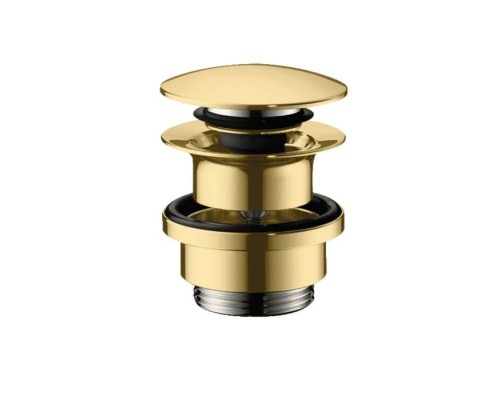 Hansgrohe Донный клапан для раковины и биде, нажимной, цвет: полированное золото. 50100990 Hansgrohe Донный клапан для раковины и биде, нажимной, цвет: полированное золото. 50100990