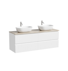 Тумба с раковиной Sancos Snob T 140, bianco, столешница бежевая TT140A2X, раковина CN6009