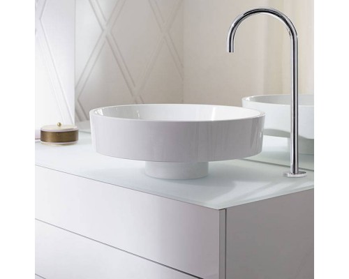 Burgbad Crono Раковина 45 см, без отв., накладная, круглая, цвет: белый. MBA0030 C0001*0