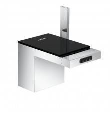 Axor MyEdition Смеситель для биде, на 1 отв., излив 145мм, с донным клапаном, цвет: хром/черное стекло. 47212000,  47902600