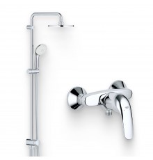 Душевой комплект Смеситель для душа Grohe Euroeco 32740000 + Стойка New Tempesta Rustic 26452001