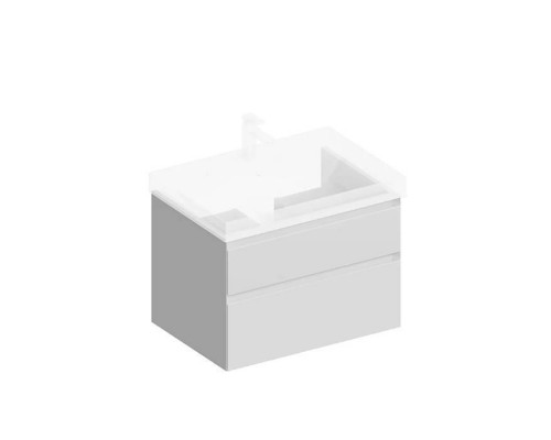 Kerama Marazzi Cubo Тумба подвесная 70см, с ящиками, цвет: белая матовая. CUB.70.2\WHT.M