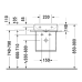 Duravit DuraSquare Металлическая консоль подвесная 51.6х33.3см, с раковиной на 1 отв., 073245 и полкой , высота регул.+5см,п/д левый/правый хром. 0099668300,  0732450071,  0031101000