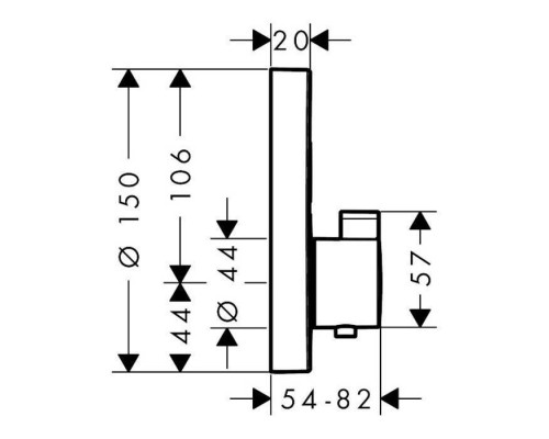 Hansgrohe ShowerSelect S Смеситель для душа, встраеваемый, термостатический, на 2 выхода, цвет: матовый белый. 15743700