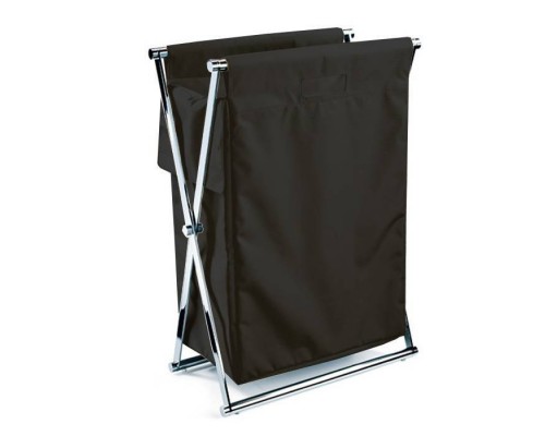 Decor Walther Cross WB Корзина для белья 58.5x32x82см, напольная, цвет: хром / черный. 0507760 Decor Walther Cross WB Корзина для белья 58.5x32x82см, напольная, цвет: хром / черный. 0507760