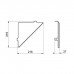 Almar Полочка 21.6x21.6см., угловая, подвесная, цвет: High Brass PVD . E300002.HB316