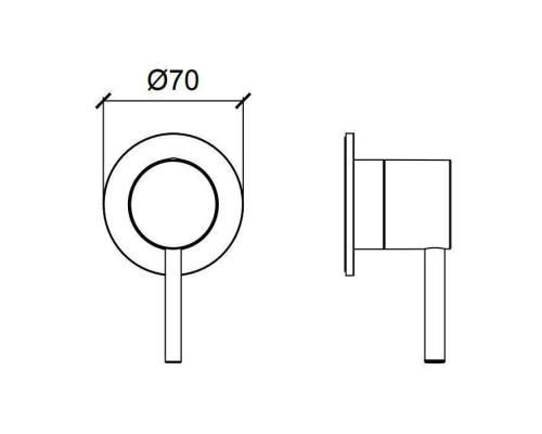 Almar Modular Round Смеситель для душа, встраиваемый, на 1 потребитель, цвет: Nickel Brushed. E180140.NB