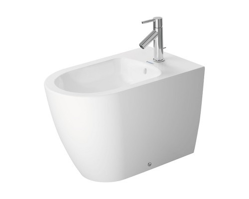 Duravit Me by Starck Биде напольное приставное 37х60 см, с 1 отв. под смеситель, с креплением, цвет: белый. 2289100000