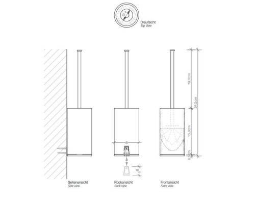 Decor Walther DW 86 Туалетный ершик, подвесной, цвет: хром. 0812000