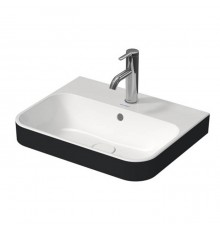 Duravit Happy D.2 Plus Раковина накладная, 50х40см., с 1 отв., выпуск с керамической крышкой, цвет: Anthracite matt/белый. 2360506160