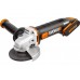 Угловая шлифмашина аккумуляторная WORX WX800,20В, 115 мм, 2*2,0Ач, кейс