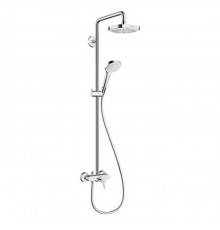 Hansgrohe Croma Select E 180 SHP Душевая система, верхний душ 187мм, с ручным душем и однорычажным смесителем, цвет: хром. 27258400