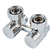 Узел подключения Schlosser 50 мм, угловой 3/4 x М22x1,5, Хром 601000002