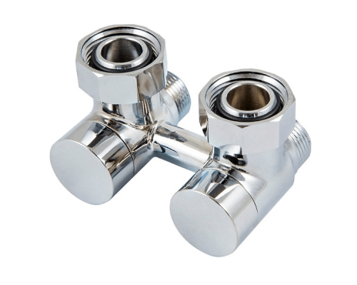 Узел подключения Schlosser 50 мм, угловой 3/4 x М22x1,5, Хром 601000002