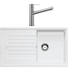 Комплект Мойка кухонная Blanco Zia 5S 520515 белая + Смеситель Ambis Ambis 523118