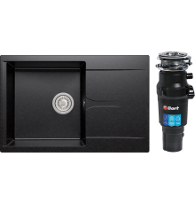 Комплект Мойка Polygran Gals 760 черная + Измельчитель Bort Titan 7000