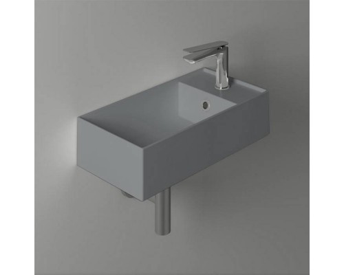 Simas Agile Раковина 50х27см., подвесная, 1 отв., правая, цвет: cemento matt . AG50 cemento  matt*1
