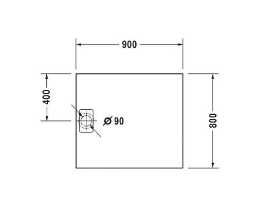 Duravit Stonetto Поддон композитный прямоугольный 90x80х5см, d9см, цвет: Песочный. 720145480000000,  790167000000000
