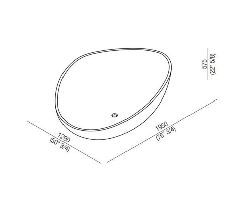 Agape Drop Ванна отдельностоящая 195x129x57.5 см, цвет: белый/светло-серый. AVAS1097ZL Agape Drop Ванна отдельностоящая 195x129x57.5 см, цвет: белый/светло-серый. AVAS1097ZL