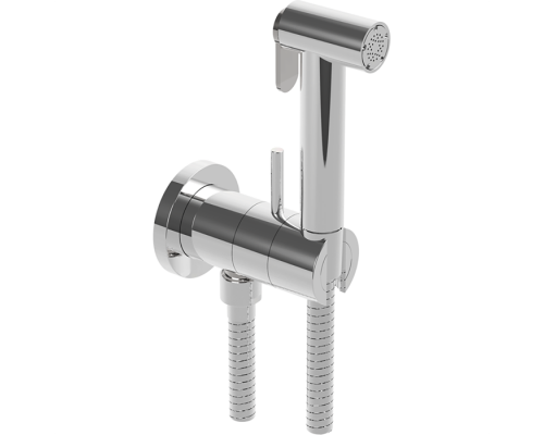CISAL Shower Гигиенический душ со шлангом 120 см,вывод с держателем и встроенный прогрессивный картридж, цвет: хром. CY00794521 CISAL Shower Гигиенический душ со шлангом 120 см,вывод с держателем и встроенный прогрессивный картридж, цвет: хром. CY00794521