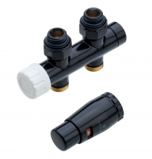 Узел подключения Schlosser DUO-PLEX Черный RAL 9005 Прямой 3/4 x М22x1,5 602100103