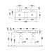 Duravit DuraSquare Раковина подвесная 120х47см, с отметками на 2 отв., двойная, без перелива, с покрытием WonderGliss, цвет: белый. 23531200401