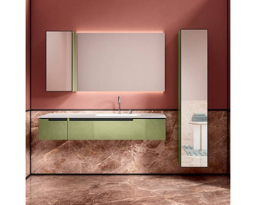 Oasis Profilo Композиция №06 Комплект мебели 155х51.5х h200см., подвесной, цвет: Mint/белый/хром.