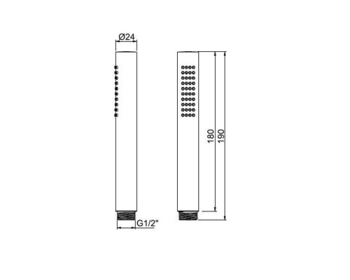 Almar EasyBrass Ручной душ, латунь, цвет: черный матовый. E082091.MB