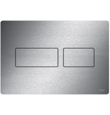TECEsolid 9240434 Панель смыва, 2 объёма, 200х150х6 мм, металл, шлиф. нерж. сталь, против отпеч. 9240434