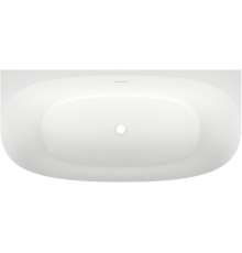 Акриловая ванна Wellsee Belle Spa 2.0 160x75 см, пристенная, белая, на ножках, со сливом-переливом, с донным клапаном, фурнитура золото