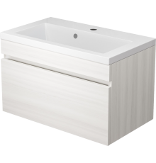 Тумба с раковиной Uperwood Eva 60, подвесная, 1 ящик, дуб харбор белый