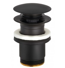 Kludi 1042639-00 Донный клапан для раковин с переливом, PushOpen 1¼ черный матовый 104263900