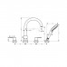 Hansgrohe Vernis Blend Смеситель на край ванны, на 4 отв, цвет: матовый черный . 71456670