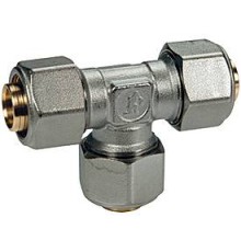 Тройник, Giacomini, R564AM, 16 x 2, латунь, с цанговым соединением, для труб GIACOTHERM, GIACOFLEX и многослойных