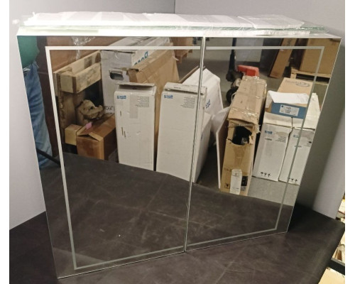 SaleAQSLX0408 Simplex Шкаф зеркальный 800х700х155 мм, LED 4000K, сенс. выключатель + регулятор, Белы SaleSLX0408_1138