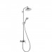 Hansgrohe Croma Душевая система Showerpipe: верхний душ 220 1jet, ручной душ, смеситель для душа, штанга для душа, держатель для душа, цвет: хром. 27222000
