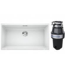 Комплект Мойка Blanco Subline 800-U белая + Измельчитель KUCHENSTERN Muhle
