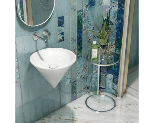 Kerama Marazzi Cono Раковина 44.5х44.5х35см., подвесная, без отв., без перелива, цвет: белый глянцевый. CO.wb.44,  F.WB.CO