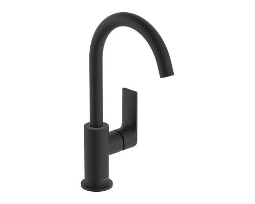 Hansgrohe Rebris E Смеситель для раковины 210, на 1 отв., с поворотным изливом, с донным клапаном, цвет: черный матовый Hansgrohe Rebris E Смеситель для раковины 210, на 1 отв., с поворотным изливом, с донным клапаном, цвет: черный матовый