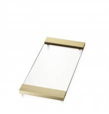Decor Walther Classic Tab 37 Лоток универсальный 37x17см, прозрачное стекло, настольный, цвет: золото матовое. 0848844
