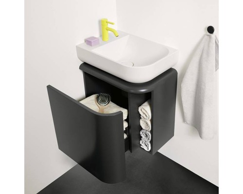 Burgbad B.ME Комплект мебели 50х34х64см., DX, подвесной, 1 дверца, c раковиной, с 1 отв., цвет: Anthrazit матовый. SGUC050RF5988G0126C0037*1, SIIN040 Burgbad B.ME Комплект мебели 50х34х64см., DX, подвесной, 1 дверца, c раковиной, с 1 отв., цвет: Anthrazit матовый. SGUC050RF5988G0126C0037*1, SIIN040