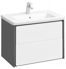 Roca Z.RU93.0.296.3 Ronda Тумба под умывальник подвес, 2 ящика, 577х480х412 мм, Белый глянец/антр ZRU9302963