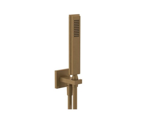 Gessi Eleganza Гигиенический душ с выводом воды, держателем и шлангом 150см., цвет: Antique Brass. 46123#713 Gessi Eleganza Гигиенический душ с выводом воды, держателем и шлангом 150см., цвет: Antique Brass. 46123#713