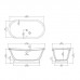 DevonDevon Aurora 30 Ванна отдельностоящая, 171x87xh70,5cм, материал: white teс, алюминиевый лист с платиновой отделкой+ смеситель Morris30 с ножками, цвет: Portoro/черный глянцевая. 1NAAURORA30°NERAPLPO+смеситель+ноги+сифон