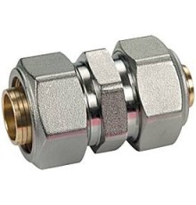 Муфта, Giacomini, R566AM, 20 x 2, 16 x 2, латунь, переходная с цанговым соединением, хромированная, для труб GIACOTHERM, GIACOFLEX, многослойных